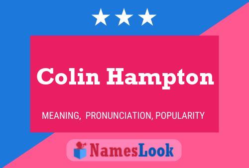 Постер имени Colin Hampton