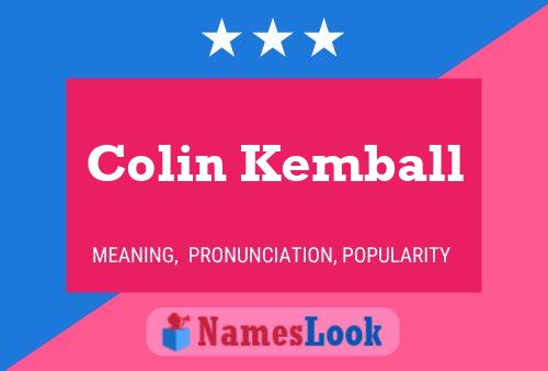 Постер имени Colin Kemball