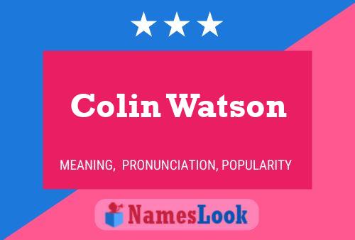 Постер имени Colin Watson