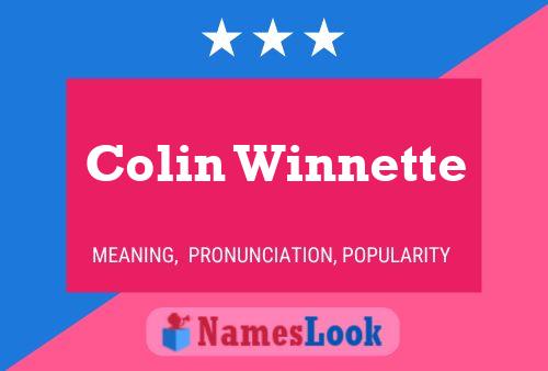 Постер имени Colin Winnette