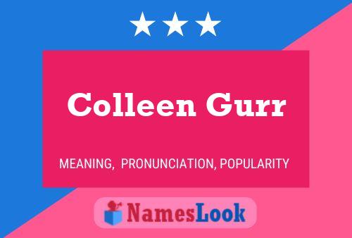 Постер имени Colleen Gurr