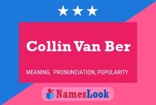 Постер имени Collin Van Ber