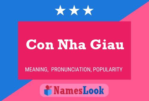 Постер имени Con Nha Giau