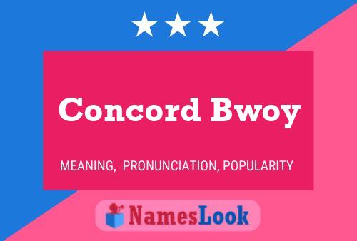 Постер имени Concord Bwoy