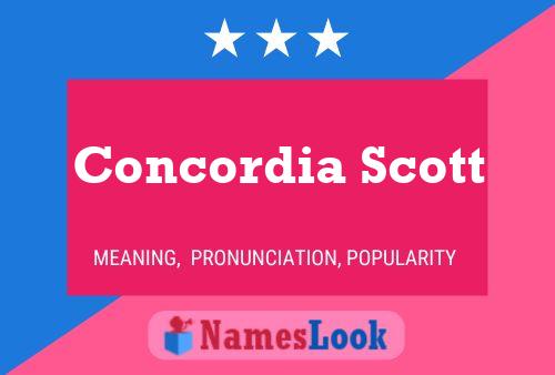 Постер имени Concordia Scott