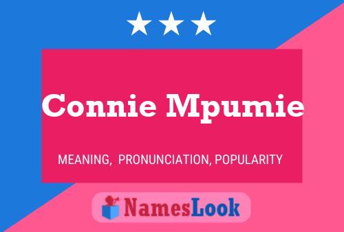 Постер имени Connie Mpumie