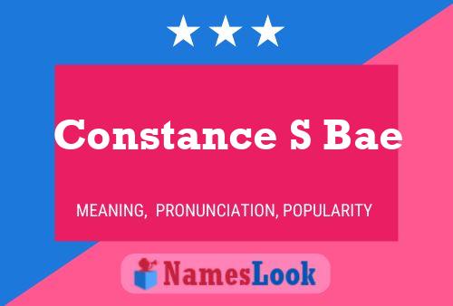 Постер имени Constance S Bae