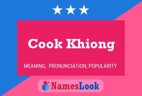 Постер имени Cook Khiong