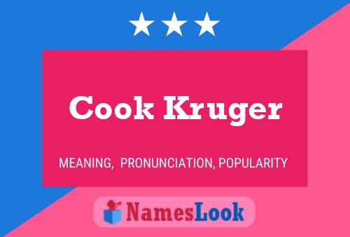 Постер имени Cook Kruger