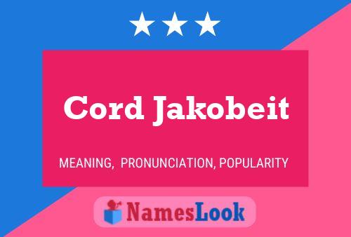 Постер имени Cord Jakobeit