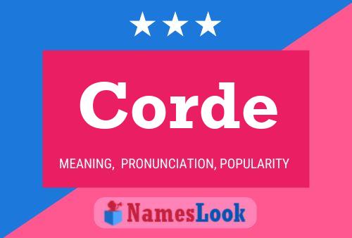 Постер имени Corde