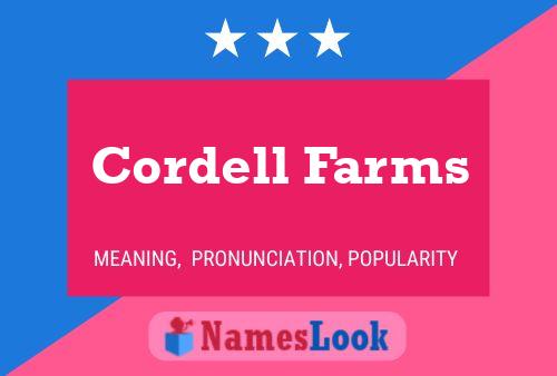 Постер имени Cordell Farms