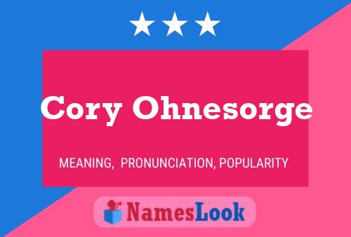 Постер имени Cory Ohnesorge