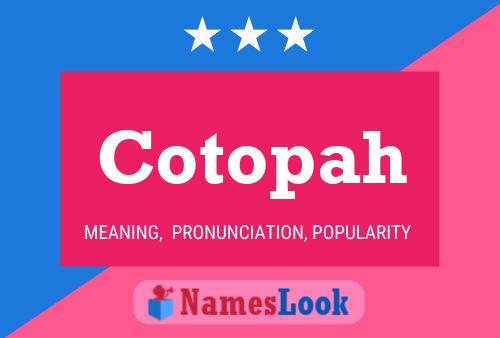 Постер имени Cotopah