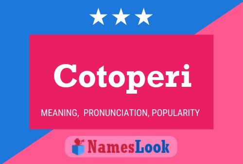 Постер имени Cotoperi