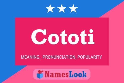 Постер имени Cototi