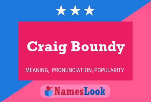 Постер имени Craig Boundy