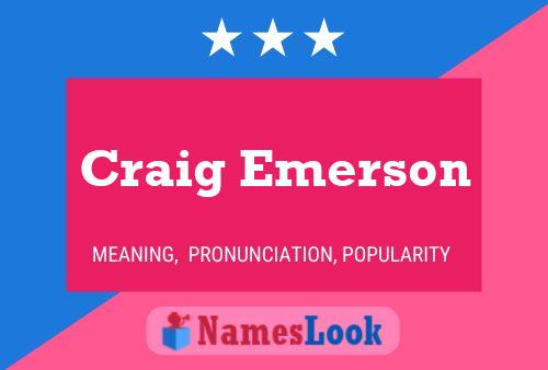 Постер имени Craig Emerson