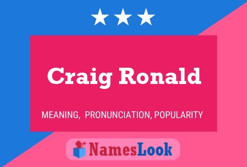 Постер имени Craig Ronald