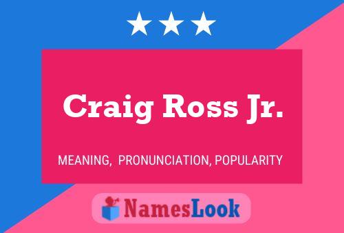 Постер имени Craig Ross Jr.