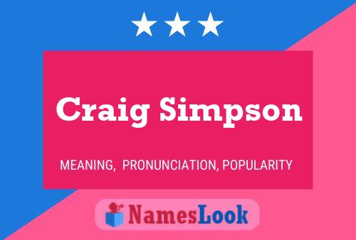 Постер имени Craig Simpson