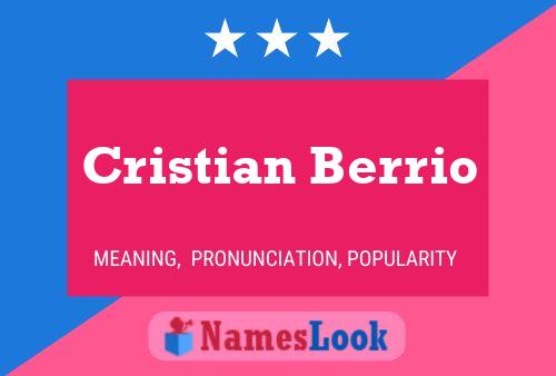 Постер имени Cristian Berrio