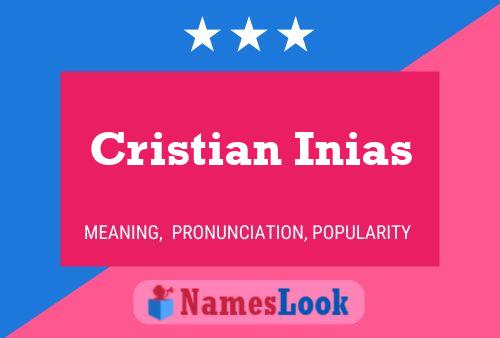 Постер имени Cristian Inias