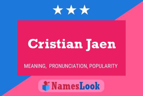 Постер имени Cristian Jaen