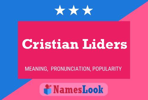 Постер имени Cristian Liders