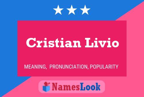 Постер имени Cristian Livio