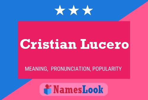 Постер имени Cristian Lucero