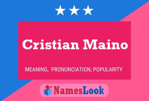 Постер имени Cristian Maino