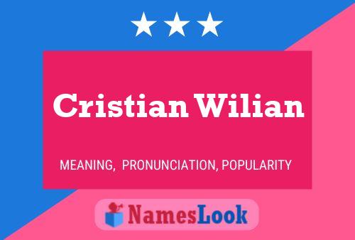 Постер имени Cristian Wilian