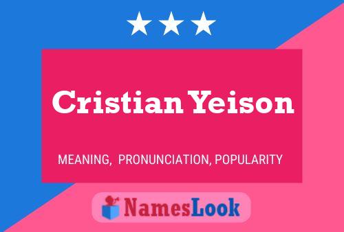 Постер имени Cristian Yeison