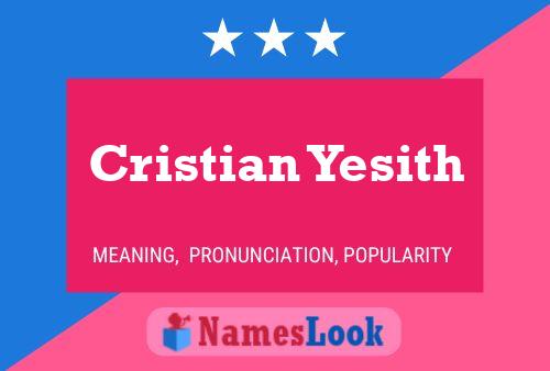 Постер имени Cristian Yesith