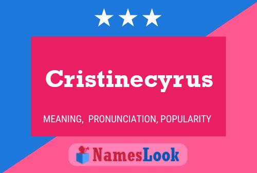 Постер имени Cristinecyrus