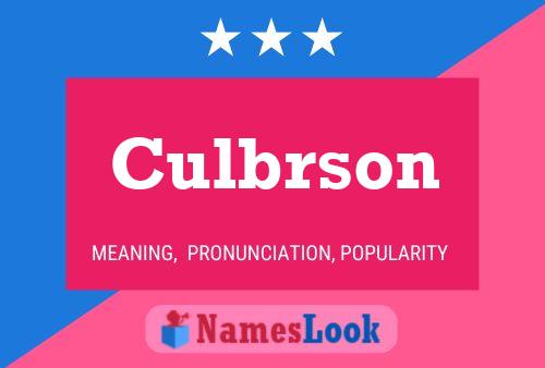 Постер имени Culbrson