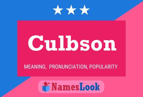 Постер имени Culbson