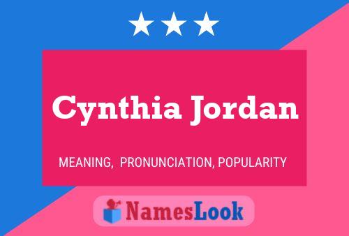 Постер имени Cynthia Jordan