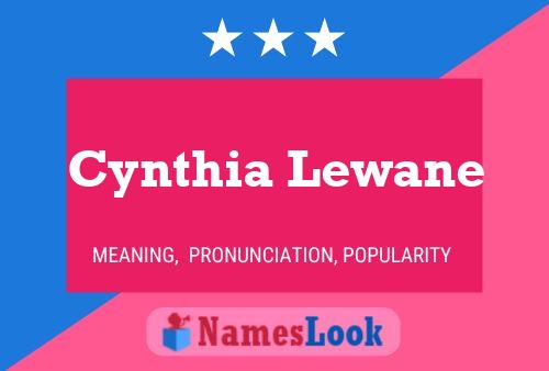 Постер имени Cynthia Lewane