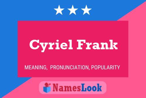 Постер имени Cyriel Frank