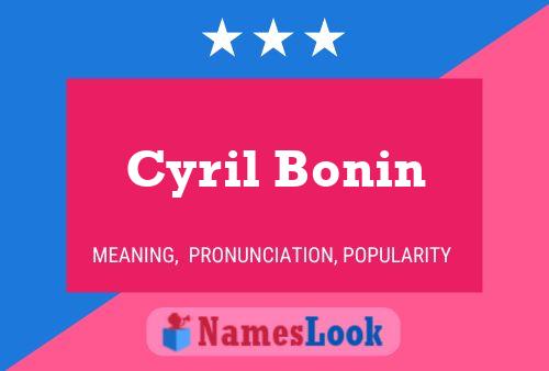 Постер имени Cyril Bonin