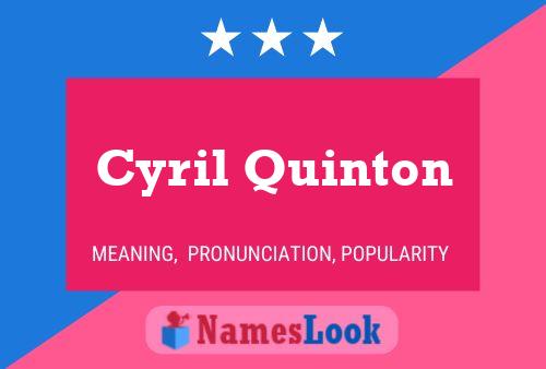 Постер имени Cyril Quinton