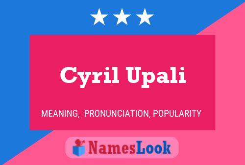 Постер имени Cyril Upali