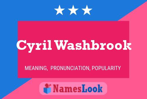 Постер имени Cyril Washbrook