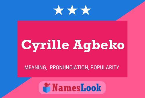 Постер имени Cyrille Agbeko