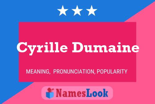 Постер имени Cyrille Dumaine