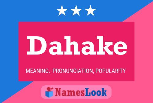 Постер имени Dahake