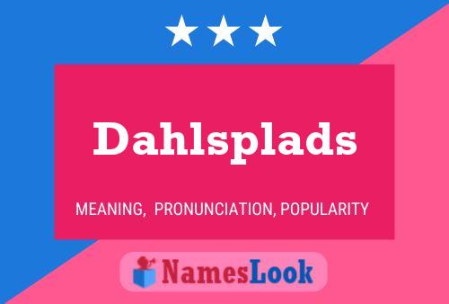 Постер имени Dahlsplads