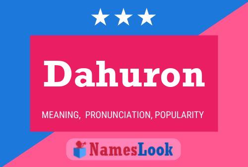 Постер имени Dahuron